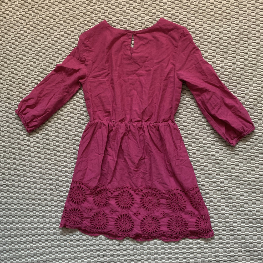 š„FINAL SALE: Gap Raspberry Embroidered Girls Dress - Picture 3 of 8